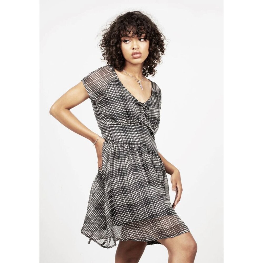 DISTURBIA Darling sheer check mini dress - Picture 3 of 8